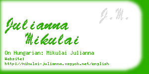 julianna mikulai business card